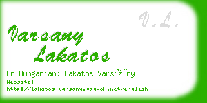 varsany lakatos business card